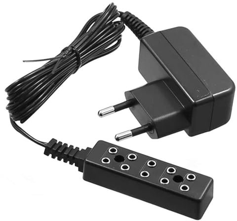 WITTKOWARE Zubehör zur Krippen-/Puppenstuben-Elektrifizierung (Netzteil mit Ausgängen für Ruhe- & Flackerlicht) Schwarz