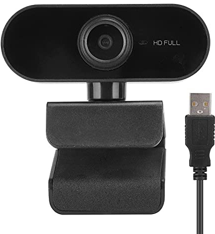 Webcam USB-Kamera, 1080P Computer-Kamera mit Mikrofon Desktop-USB-Webcam Free-Drive für Videoanrufe, Computer-Kamera mit Mikrofon Desktop-USB-Laufwerk Kostenlose Online-Kurse lernen zu Hause(Schwarz)