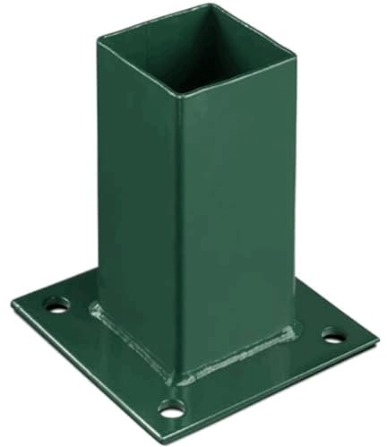 Gardenode Easy Clôture Platine de Fixation 60 x 60 mm pour portillon grillagé Vert