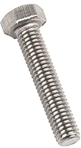 DUO ER M7 Edelstahl 304 Sechskantschraubenschrauben Schrauben (Length : 45mm, Thread Diameter : M7 1pc)
