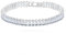 Uloveido Klassische Tennis-Boloarmbänder Baguette-Schliff blaue Zirkonia verstellbar Y1788-Y1789, 17 cm, Messing, Zirkonia