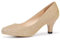 Women's Court Shoes Kitten Heels Wide Bridal Work Office Wedding Party Low Heel Pump Slip On Shoes SG Gold Tag 9-UK 6.5