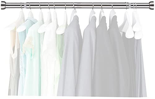 HARRMS Schrank Kleiderstange Edelstahl, 35-60cm, Schrankstange Ausziehbar Wandmontage Silber Schrankrohr Verstellbar für Schlafzimmer