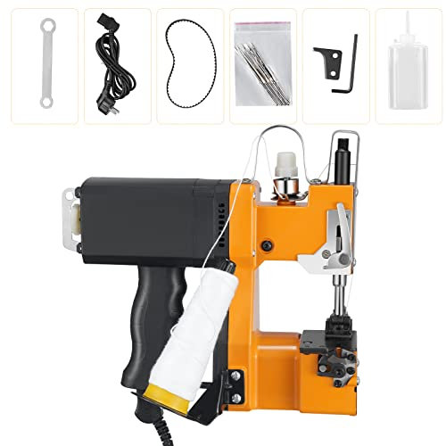 Kotsy sacknähmaschine 220 V Tragbare Nähmaschine für 2 Sekunden/Sack,Sacknähmaschine für Taschen/Stoff/Reis/Papier/Plastiktüten Nähmaschine