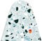 Encasa XO Housse Table à Repasser Luxury Line avec Rembourrage Extra épais (Convient aux Planches Standard de Wide de 125x46 cm) Terrazzo Mint - pour Home & Hotel