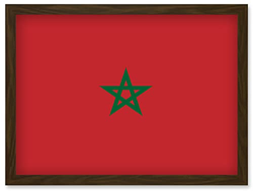 Artery8 Morocco National Flag Patriotic Vexillology World Flags Country Region Poster Artwork Framed Wall Art Print A4