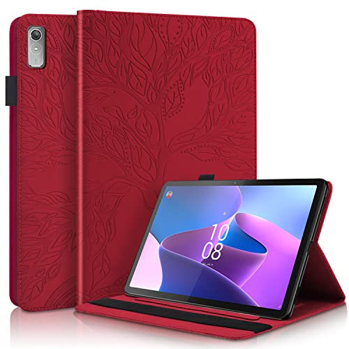 Succtopy Funda para Lenovo Tab P11 (2nd Gen) 11,5 Pulgadas 2022 TB350FU/TB350XU Ultra Slim PU Protectora Tableta Cover con Función de Soporte Carcasa Lenovo Tab P11 2nd Gen 11,5 2022 - Rojo