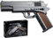 Technik Gewehr Bausteine Bausatz, 333 Teile M1911 Automatic Pistole Modell mit Schussfunktion, MOC Klemmbausteine Militärische Waffen Bauset Modell Kompatibel mit Lego