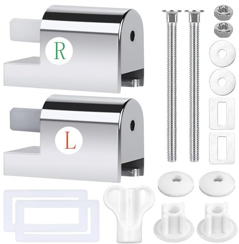 INNAL 2 Stück Universal Wc Sitz Befestigung WC Sitz Soft-Close Scharnier Wc Sitz Halterung Wc Sitz Befestigung ABS Ersatzscharniere für Feste Toilettensitzteile Zu Installieren