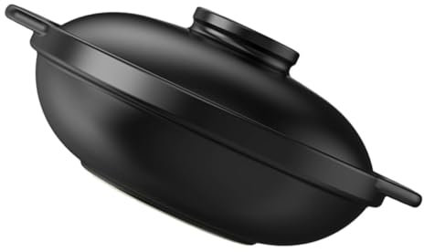 HEMOTON Casserole Petite Marmite à Poêle à Frire Pot De Donabe Cocotte En Terre Cuite Pot En Faïence Cuiseur à Riz Cocotte De Fondue De Ménage Céramique Riz En Terre Cuite