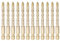 sourcing map 12Pcs Forets de Maçonnerie en Béton de 6mm (1/4) avec Pointe en Carbure de Tungstène et Revêtement en Titane Foret à Croix Triangulaire pour Carrelage Brique Verre, Couleur Or