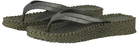 Ilse Jacobsen Flip-Flops Cheerful Plateau Frauen, Dunkelgrün, 42 EU