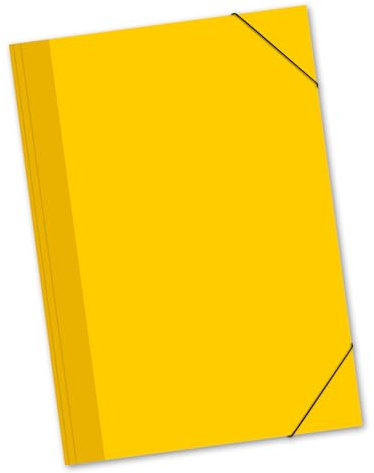 itenga große Zeichenmappe DIN A2 - Farbauswahl - Gummizugmappe Sammelmappe - für Kinder Jugendliche Schüler Mädchen Jungen Erwachsene (gelb)