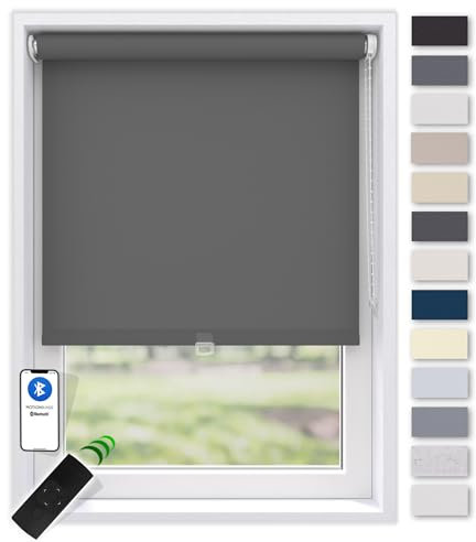 EFIXS Sonnenschutz Rollo, transparent, Breiten: 40-240, Höhe bis 275 cm, Hier 150 x 190 cm (BxH), anthrazit, Blendschutz, Kettenzug, Springrollo, Motor