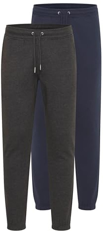 !Solid SDColineo Herren 2Pack Sweatpants Hose Jogginghose mit Eingrifftaschen Kordelzug Regular fit, Größe:M, Farbe:DGM/Navy (204037)