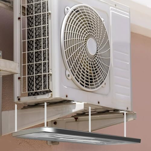 Kondensatabtropfschale für Klimaanlagen,Auffangwanne für Kondensatabtropfkissen,Keine Leckage Abtropfschale für HVAC-Geräte mit Ablaufloch und Schlauch,für Mini-Split-Geräte, Wärmepumpe