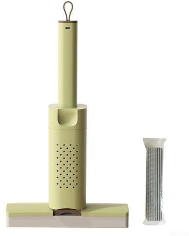 Limpieza rápida y profunda con la mini fregona autoexprimible y esponja absorbente (aguacate)