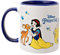Widdop and Co. - Tazza Disney Biancaneve - Tazza in gres smaltato blu navy / bianco con icone e cattivi - Licenza ufficiale Disney Merchendise (325 ml).