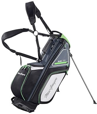 Principal 9.5 Lightweight Golf Stand Bag With 2 Full Length Dividers, 7 Pockets And Padded Dual Strap, Black/Grey/Green