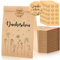 Faccito 50 Geschenktüten Set enthalten 50 Stück Danke Schön Geschenktaschen 13 x 24 cm Kraftpapiertüten mit 50 Stück 4 cm Danke Schön Aufkleber für Hochzeit Geburtstag Taufe Konfirmation Kommunion