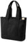 Aucuu Damen Canvas Umhängetasche, Canvas Tote Bag mit Reißverschluss, Schwarz, 32 x 14 x 29 cm, für Alltag, Schule, Einkaufen, Arbeit, Reisen