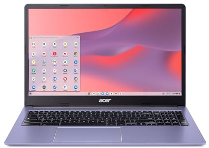 acer Chromebook 315 15.6 FHD Laptop | Intel Celeron N4500 | Intel UHD Graphics | Built-in Webcam| microSD Card Reader| Purpler | 4GB RAM | 64GB SSD | Chrome OS |Bundle with 64GB USB Flash Drive
