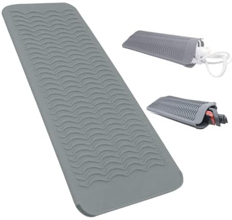 Funda de silicona resistente al calor, Alfombrilla de Resistente al Calor para Rizadores,Alfombrilla Resistente al Calor para Plancha de Pelo Profesional, Funda Silicona Plancha Pelo, Funda Rizador