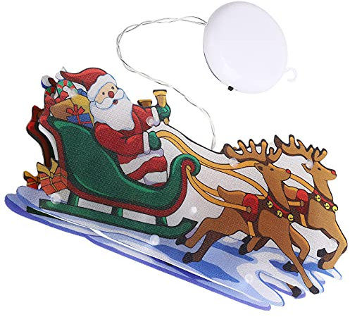 LED-Weihnachtsbeleuchtung, Saugnapf, Fensteraufhängung, Weihnachtsdekoration für Drinnen und Draußen