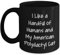 Regali dagli umani agli amanti dei gatti polidattili americani – Tazza da caffè nera unica natalizia – I Like A Handful Of Humans And My American Polydactyl Cat