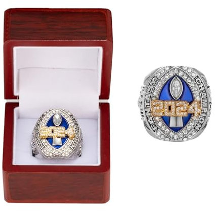2024 Fantasy-Fußballring, Vatertag, Sammlerstücke, Meisterschaftsring, Championsring, Souvenir, Fan-Geschenk (Blau, 10)