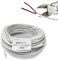 HALOTEC 25 mètres Câble électrique (Blanc (Rouge-Noir) 2x0,75 03VV-F)