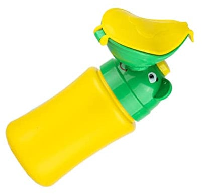 Toyvian Kids Emergency Urinal Bottle Portable Pee Cup for Girls Yellow-Green Color Easy to Use for Car Travel for Camping and Traffic Jam