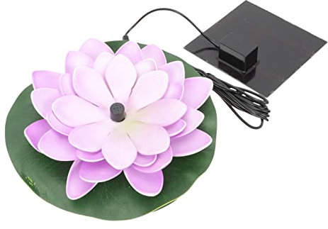 HEMOTON Solarbrunnen Für Außenbereich Gartenteich Solarbetrieben Seerosen Teich Springbrunnen Wasser Landschaftsbau Schwimmend Im Freien Pumpe Dekoration Parks Wasserbecken