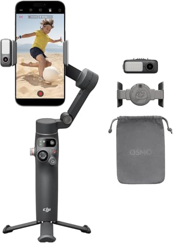DJI Osmo Mobile 7P Gimbal Stabilizer for iPhone, Android, Native Tracking, Lighting, 3-Axis Phone Gimbal, Quick Launch, One-Tap Edit, Built-in Extension Rod & Tripod (Renewed)
