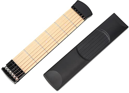 Kompakte Pocket Gitarre aus Holz 6 B nde leicht tragbar Idealer Trainer f r Anf nger zum ben berall Perfektes Lernwerkzeug f r unterwegs