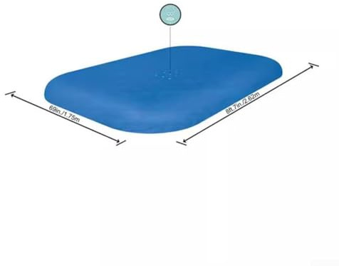 Besttoolifes Rechteckige Poolabdeckung, 262 x 175 cm und 305 x 183 cm, mit UV-Schutz, strapazierfähiges PE-Material, Wärmespeicherung, Poolabdeckung für Sommer und Winter, mit Eckösen (262 x 175 cm)