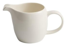 Dh2yjnbf3 Jarra de Leche Jarra de Porcelana Blanca con Boca Puntiaguda for café y Leche, con asa, Multiusos, for Salsas y salseras. Lechera(Grande)