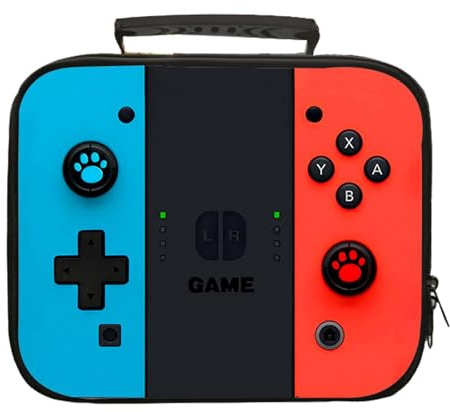 EDLMKM Boys Lunch Box, Kids Game Lunch Bag, Insulated Lunch Box for Boys Girls, Portable Meal Tote Kit, Reusable Snack Boxes Meal Prep Bag for Kids Toddlers Teens