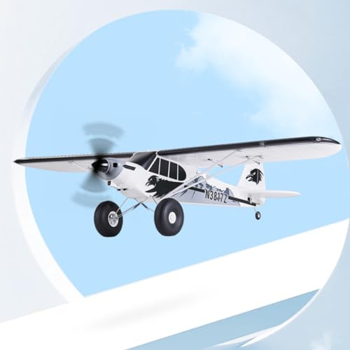 Fms Rc Airplanes for Adults Remote Control Airplane 1300MM (52) Piper PA-18 Super CUB with Reflex V3 6 Channel RC Planes for Beginners Ready to Fly (NOT Including Transmitter,Receiver,Charger) (PNP)