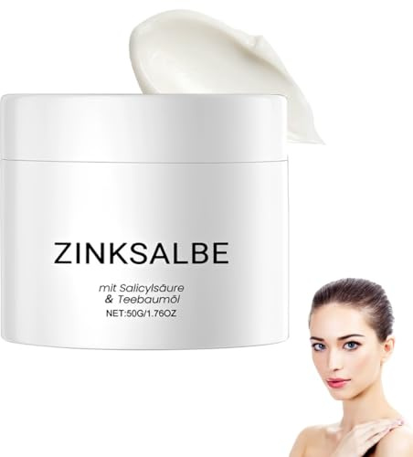 1 Stück Beruhigende Hautcreme mit Zink & Teebaumöl | Für unreine Haut an Körper und Gesicht | Sanfte, nicht reizende Formel für alle Hauttypen