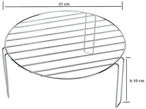 Griglia per grigliare nel forno microonde, sollevando il cibo più in alto per aiutarne la cottura. diam 20 cm X h. 8,5 cm