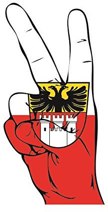 U24 Aufkleber Peace Finger Duisburg Autoaufkleber Sticker