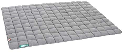 Doctor Bark Hundedecke – weiche, hochwertige Hundematte für sehr große Hunde, robuste Indoor-Outdoor Liegedecke, waschbar bis 95 °C (Gr. XXL, 140x110 cm, Hellgrau)