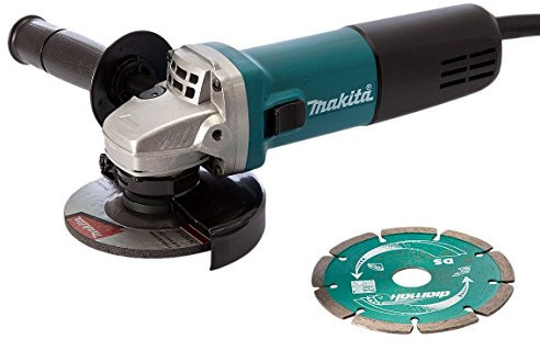 Makita 9557NBRX1/1 110V 115mm Angle Grinder Complete with Diamond Blade