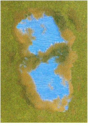 Busch 1312 - Groundcover -Bodendecker: See mit Ufergestaltung, 297 x 210 mm