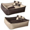 BedDog Max Quattro 2en1, Beige/Brun, XXL env. 120x85 cm,Panier Corbeille, lit pour Chien, Coussin de Chien