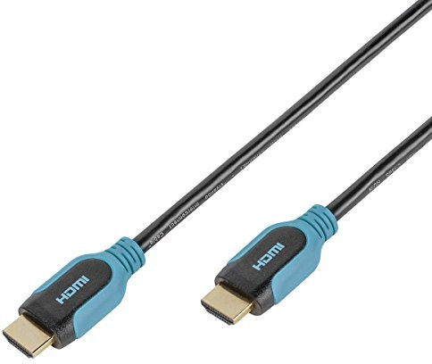 Vivanco PRO 14HDHD 25PB High Speed HDMI Kabel mit Ethernet (Audio Rückkanal ARC 2,5m) blau/schwarz