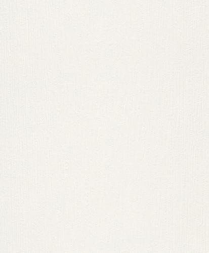 Rasch home style Tapete 704907 - Weiße Struktur Vliestapete - Uni; Weiß - 15m x 0,53m (LxB)