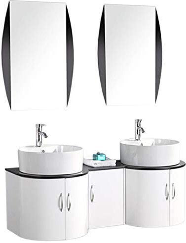 GRAFICA MA.RO SRL Meuble Salle DE Bain Modele Tiger 138 cm Double Vasque Luxe Beau Meuble Double Vasque