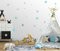 ELES VIDA - 25 Sterne Wandtattoo fürs Kinderzimmer - Wandsticker Set - Pastell Farben, Baby Sternenhimmel zum Kleben Wandaufkleber Sticker Wanddeko - Wandfolie, Kleinkinder, Türkis